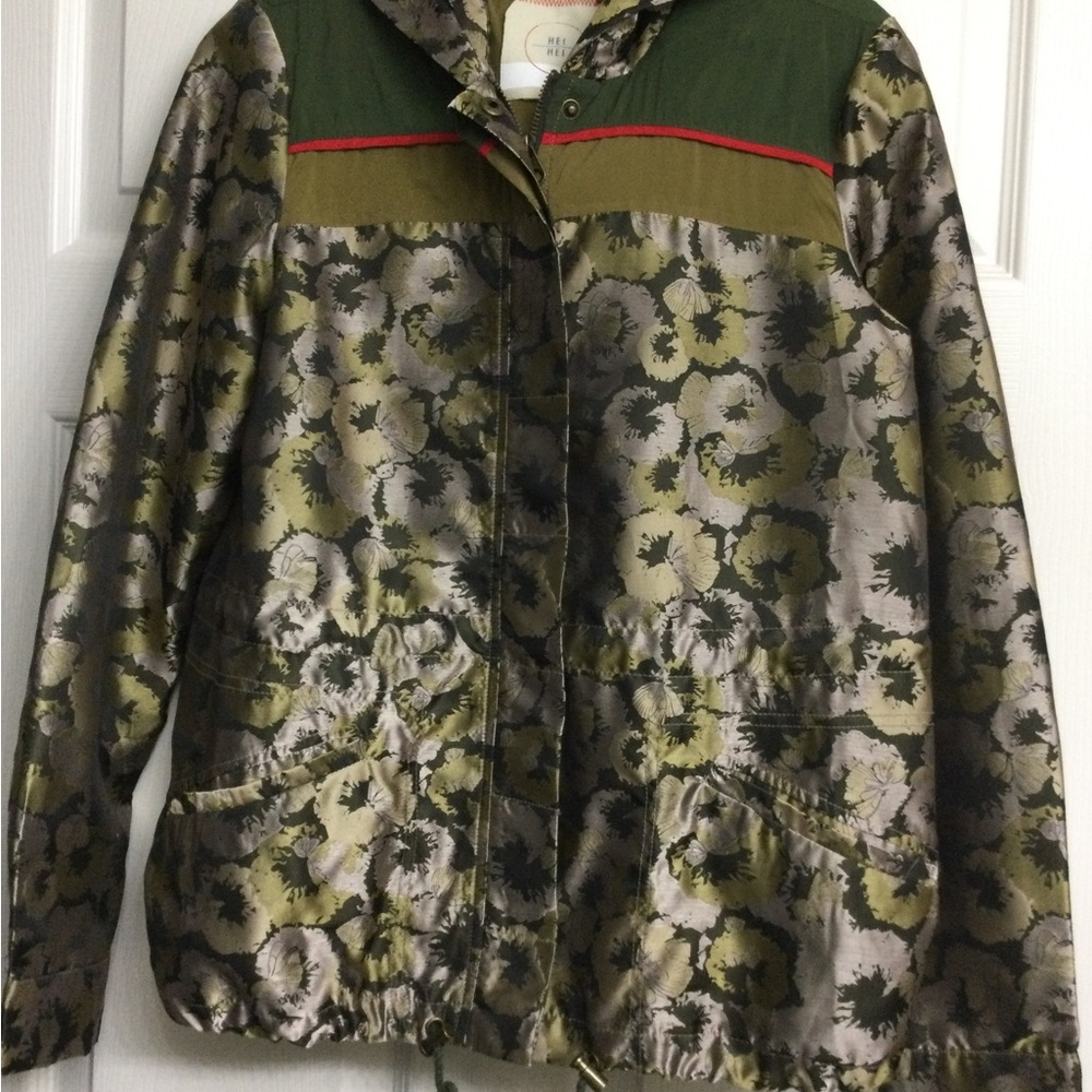 HEI HEI printed hooded nylon jacket